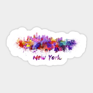 New york skyline in watercolor Sticker